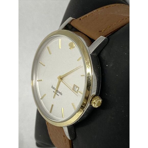 Kate Spade New York 0108 Women Brown Leather White Analog Dial Wrist Watch XX587 - Picture 4 of 12